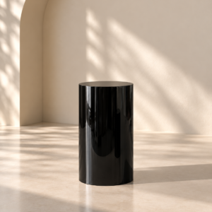 Black Cylinder Plinth
