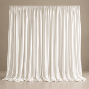 Mia Curtain Drape - White