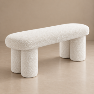 Ollo Boucle Bench - Cream