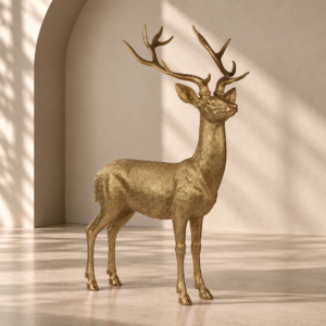Gold Standing Reindeer